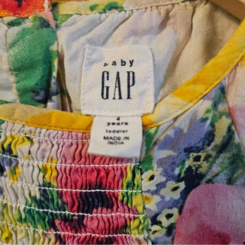 Baby GAP 4T Floral Kids Dress - Multicolor